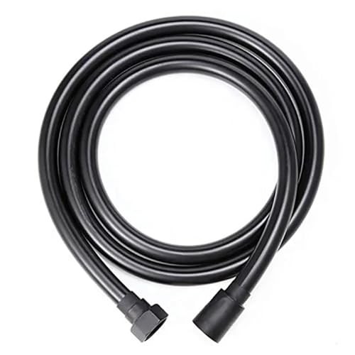 Edelstahl Duschkopfschlauch, PVC-Duschschlauch, mehrfarbig, 1,5–4 m(Black,200cm) von LYVQZPWLR