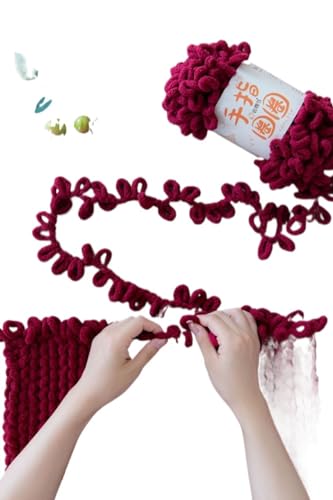 Garn lustig Handgelenk, MicroPolyester Chunky Chenille Finger Loop Strickgarn Keine Nadel Haken Multicolor 1PCS(Ht15) von LYVQZPWLR