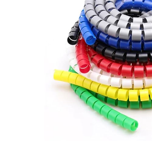 Kabel in pakete packen, Silikon-Spiralkabelhülle 8-25 mm, mehrfarbig, 1 Meter(Silver Gray,8mm inside diameter) von LYVQZPWLR