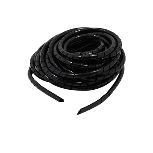 Kabel in pakete packen, Spirale Wrap Kabel Draht Linie Organizer Protector Rohr Rohr Abdeckung 2 meter 8mm Weiß Schwarz(Black) von LYVQZPWLR