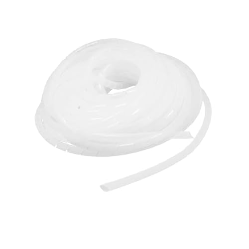 Kabel in pakete packen, Spirale Wrap Kabel Draht Linie Organizer Protector Rohr Rohr Abdeckung 2 meter 8mm Weiß Schwarz(White) von LYVQZPWLR