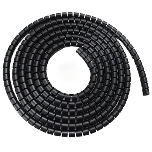 Kabel in pakete packen, Spiralkabel-Aufwicklung, Organizer, Drahtschutz, mehrfarbig, 8–42 mm x 1 Meter(Black,42mm x 1 meter) von LYVQZPWLR