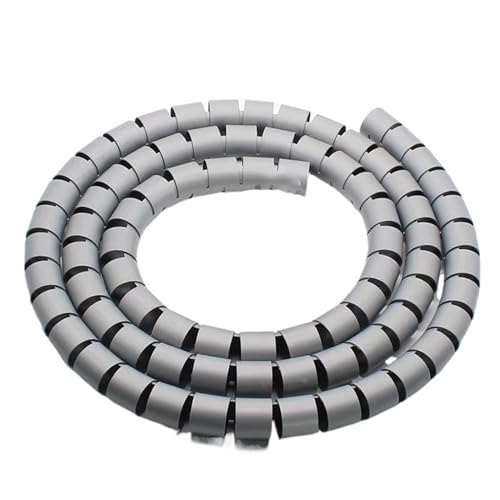 Kabel in pakete packen, Spiralkabel-Aufwicklung, Organizer, Drahtschutz, mehrfarbig, 8–42 mm x 1 Meter(Grijs,16mm x 1 meter) von LYVQZPWLR