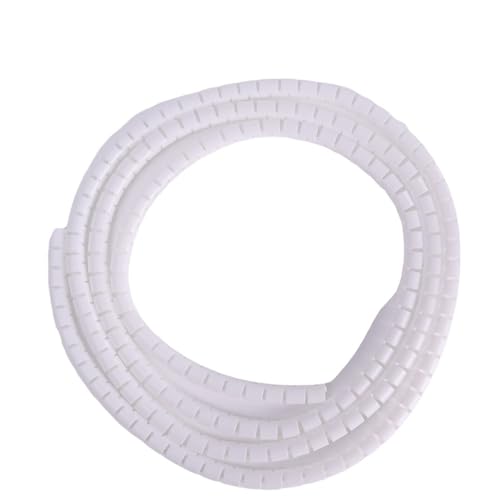 Kabel in pakete packen, Spiralkabel-Aufwicklung, Organizer, Drahtschutz, mehrfarbig, 8–42 mm x 1 Meter(White,22mm x 1 meter) von LYVQZPWLR