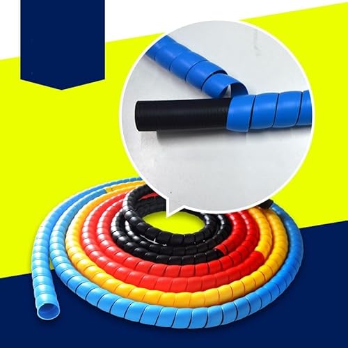 Kabel in pakete packen, Spiralkabel-Management-Hülle, 2 Meter, 10 mm, mehrfarbig(Rosso) von LYVQZPWLR