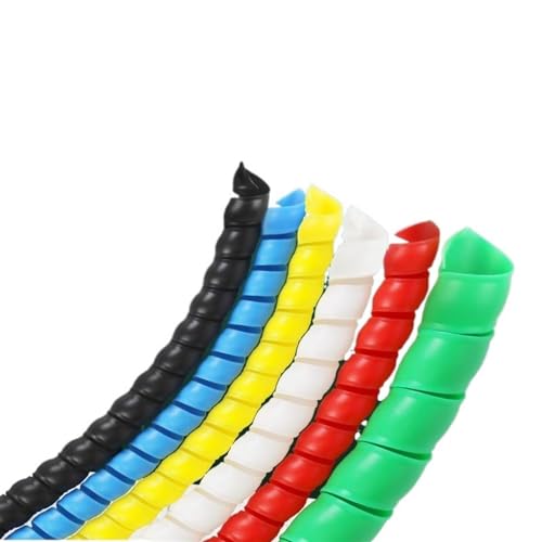 Kabel in pakete packen, Spiralkabelschlauch Multicolor 1 Meter(ID 8mm Blue) von LYVQZPWLR