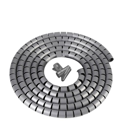 Kabel in pakete packen, Spiralkabelschutz und Drahtorganisator, 2er-Pack, mehrfarbig, mehrere Größen(Grijs,28mm inside diameter) von LYVQZPWLR