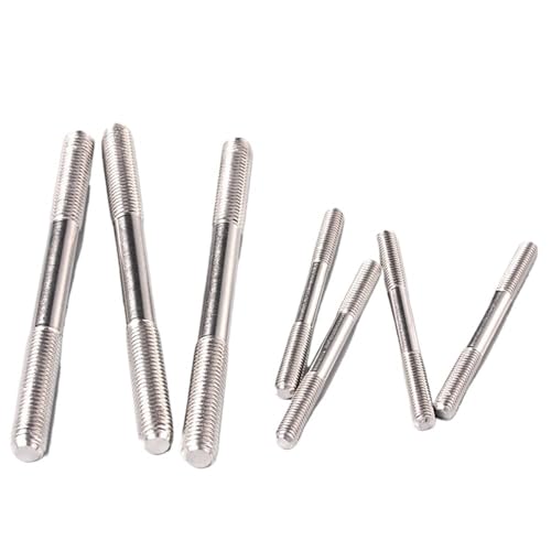 LYVQZPWLR 304 Edelstahl rechts gewinde, 10 Stück Doppelgewindeschraube aus Edelstahl, M3 x 20 mm, M3 x 100 mm, kopflose Bolzen mit Doppelkopf, Gewindestange, Bolzenstange(Purple1x10m,10 mesh) von LYVQZPWLR