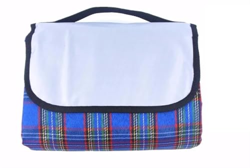 LYVQZPWLR Picknick Decken, Camping Decken, Faltbare wasserdichte Picknickdecke mit Karomuster, Mehrfarbig, mehrere Größen(Blue Camping Mat,180 x 150 cm (Square)) von LYVQZPWLR