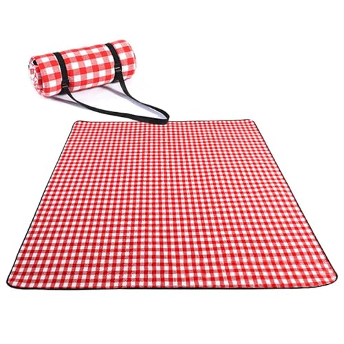 LYVQZPWLR Picknick Decken, Camping Decken, Fold Pad wasserdichte Faltbare Picknickmatte for Outdoor-Camping-Strand, Größe 200 x 200 cm(B,1 x 1 cm (Square)) von LYVQZPWLR
