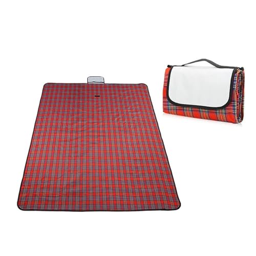 LYVQZPWLR Picknick Decken, Camping Decken, wasserdichte, Faltbare Picknickmatte for Outdoor-Camping am Strand, Mehrfarbig, mehrere Größen(Rosso,150 x 180 cm (Square)) von LYVQZPWLR