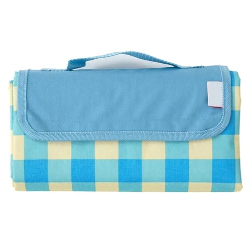 LYVQZPWLR Picknick Decken, Camping Decken, wasserdichte, tragbare Picknickdecke, Mehrfarbig, 145 x 80 cm oder 195 x 200 cm(Blue White,195 x 200 cm (Square)) von LYVQZPWLR