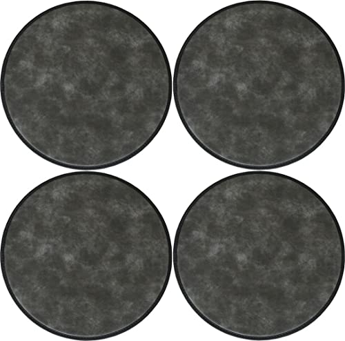 LYVQZPWLR Runde Küchenstühle imitiert, 1/2/4er-Pack rundes Esszimmerstuhlkissen, PU-Leder, rundes Sitzkissen(C,25cm(4 Packs)) von LYVQZPWLR