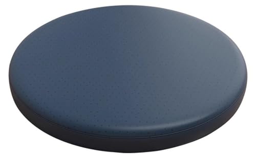 LYVQZPWLR Runde Küchenstühle imitiert, Anti-Rutsch-rundes Sitzkissen PU-Leder Wasserdichtes rundes Stuhlkissen(Blu,30 * 30 * 4.5CM) von LYVQZPWLR
