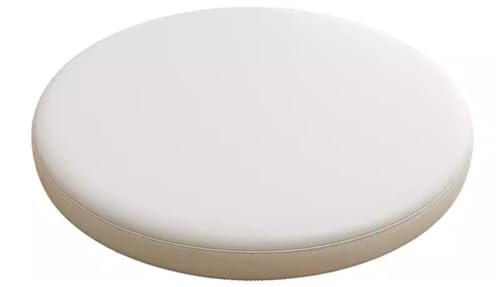 LYVQZPWLR Runde Küchenstühle imitiert, Rundes Esszimmerstuhlkissen aus PU-Leder mit Memory-Schaum, Mehrfarbig, mehrere Größen(Beige,40 * 40CM) von LYVQZPWLR