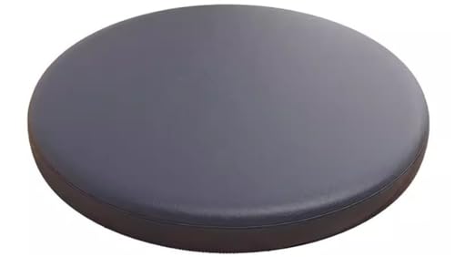 LYVQZPWLR Runde Küchenstühle imitiert, Rundes Esszimmerstuhlkissen aus PU-Leder mit Memory-Schaum, Mehrfarbig, mehrere Größen(Dark Blue,35 * 35CM) von LYVQZPWLR