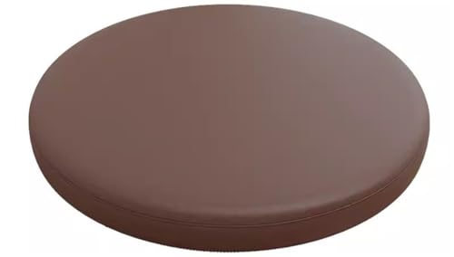 LYVQZPWLR Runde Küchenstühle imitiert, Rundes Esszimmerstuhlkissen aus PU-Leder mit Memory-Schaum, Mehrfarbig, mehrere Größen(Dark Coffee,45 * 45CM) von LYVQZPWLR