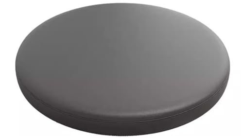 LYVQZPWLR Runde Küchenstühle imitiert, Rundes Esszimmerstuhlkissen aus PU-Leder mit Memory-Schaum, Mehrfarbig, mehrere Größen(Dark Gray,40 * 40CM) von LYVQZPWLR