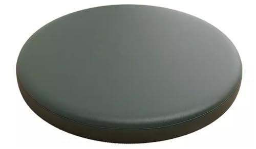 LYVQZPWLR Runde Küchenstühle imitiert, Rundes Esszimmerstuhlkissen aus PU-Leder mit Memory-Schaum, Mehrfarbig, mehrere Größen(Dark Green,40 * 40CM) von LYVQZPWLR