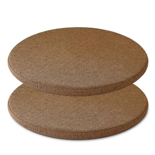 LYVQZPWLR Runde Küchenstühle imitiert, Rundes Sitzkissen aus Memory-Schaum mit Reißverschluss for drinnen und draußen, Mehrfarbig, mehrere Größen(Bruin,30 * 30CM(Set of 2)) von LYVQZPWLR