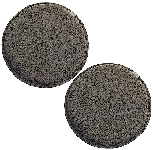 LYVQZPWLR Runde Küchenstühle imitiert, Rundes Sitzkissen aus Schwamm, Esszimmerstuhlkissen, Barstuhlpolster(Dark Grey,33 * 33cm(2 Packs)) von LYVQZPWLR
