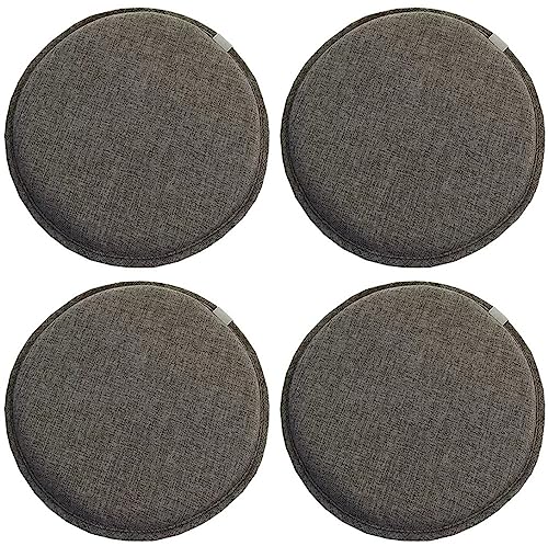 LYVQZPWLR Runde Küchenstühle imitiert, Rundes Sitzkissen aus Schwamm, Esszimmerstuhlkissen, Barstuhlpolster(Dark Grey,35 * 35cm(4 Packs)) von LYVQZPWLR