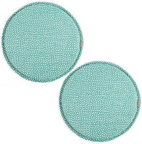 LYVQZPWLR Runde Küchenstühle imitiert, Rundes Sitzkissen aus Schwamm, Esszimmerstuhlkissen, Barstuhlpolster(Green Dot,30 * 30cm(2 Packs)) von LYVQZPWLR