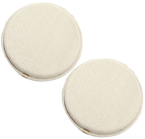 LYVQZPWLR Runde Küchenstühle imitiert, Rundes Sitzkissen aus Schwamm, Esszimmerstuhlkissen, Barstuhlpolster(White,40 * 40cm(2 Packs)) von LYVQZPWLR