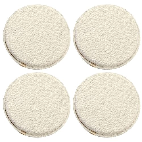 LYVQZPWLR Runde Küchenstühle imitiert, Rundes Sitzkissen aus Schwamm, Esszimmerstuhlkissen, Barstuhlpolster(White,45 * 45cm(4 Packs)) von LYVQZPWLR