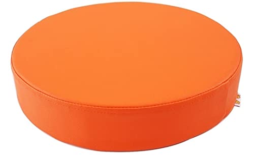 LYVQZPWLR Runde Küchenstühle imitiert, Rundes Stuhlkissen, Leder-Sitzkissen, weiche und Bequeme Kissen(Oranje,35cm(13.7inch)) von LYVQZPWLR