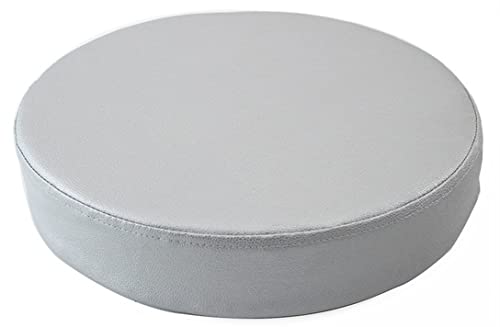LYVQZPWLR Runde Küchenstühle imitiert, Rundes Stuhlkissen, Leder-Sitzkissen, weiche und Bequeme Kissen(Silver Gray,40cm(15.7inch)) von LYVQZPWLR