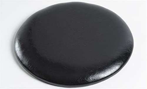 LYVQZPWLR Runde Küchenstühle imitiert, Rundes Stuhlkissen aus Leder, wasserdicht, Mehrfarbig, 30–45 x 30–45 x 3 cm(Black,35 * 35 * 3cm) von LYVQZPWLR