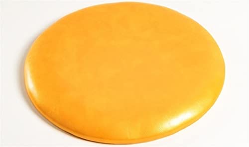 LYVQZPWLR Runde Küchenstühle imitiert, Rundes Stuhlkissen aus Leder, wasserdicht, Mehrfarbig, 30–45 x 30–45 x 3 cm(Goose Yellow,45 * 45 * 3cm) von LYVQZPWLR