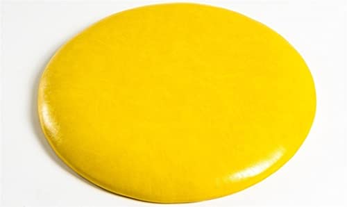 LYVQZPWLR Runde Küchenstühle imitiert, Rundes Stuhlkissen aus Leder, wasserdicht, Mehrfarbig, 30–45 x 30–45 x 3 cm(Lemon Yellow,35 * 35 * 3cm) von LYVQZPWLR