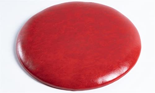 LYVQZPWLR Runde Küchenstühle imitiert, Rundes Stuhlkissen aus Leder, wasserdicht, Mehrfarbig, 30–45 x 30–45 x 3 cm(Rosso,35 * 35 * 3cm) von LYVQZPWLR