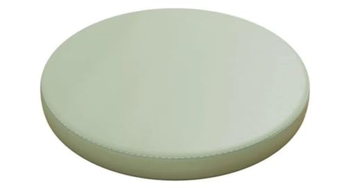 LYVQZPWLR Runde Küchenstühle imitiert, Rutschfestes Esszimmerstuhlkissen, Kunstleder, runde Sitzfläche(Cream Green,13.8 * 13.8inch) von LYVQZPWLR