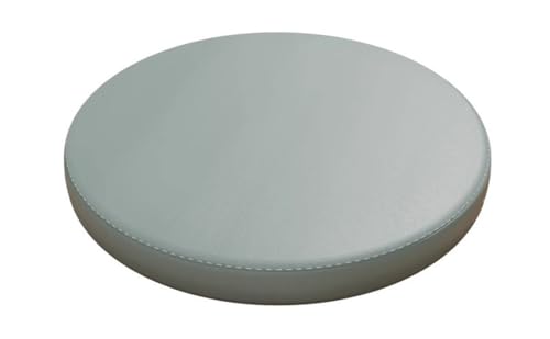 LYVQZPWLR Runde Küchenstühle imitiert, Wasserdichtes, rundes Sitzkissen aus PU-Leder, rutschfestes Esszimmerstuhlkissen(Light Blue,40cm/15.7inch) von LYVQZPWLR