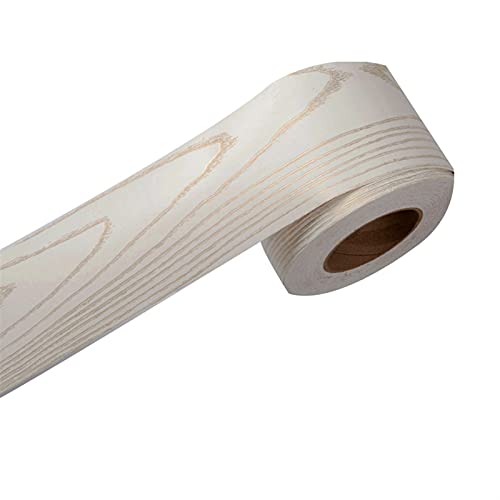 LYVQZPWLR Selbstklebendes Wandpapierrahmen, Tapetenbordüre Selbstklebend Braun Weiß Holz 5 Meter X 10 Cm(C) von LYVQZPWLR
