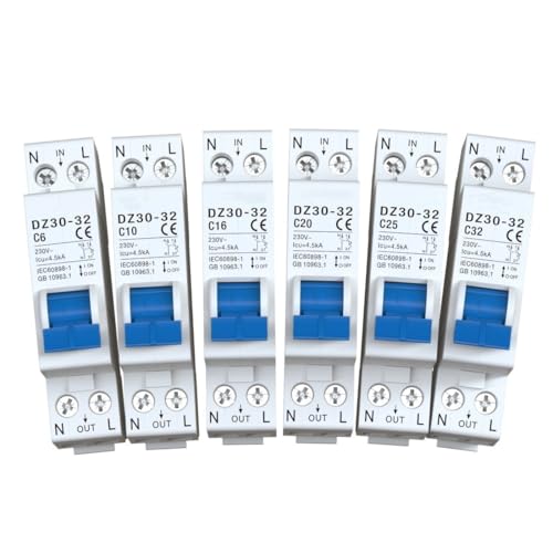 LYVQZPWLRAutomatischer Umschalter, DZ30-32 DPN 1P + N Mini-Leistungsschalter MCB 6A 10A 16A 20A 25A 32A(32a) von LYVQZPWLR