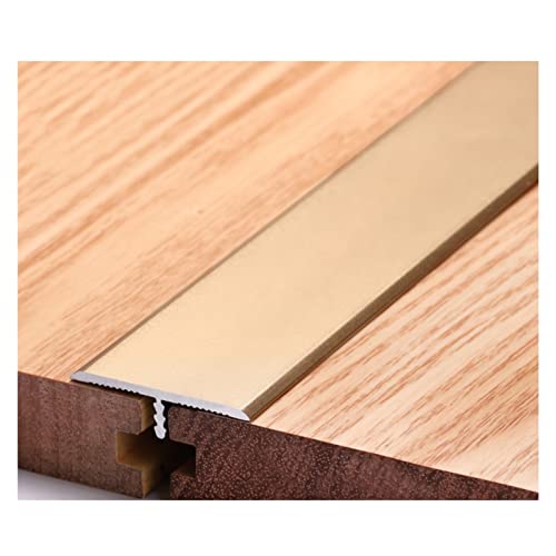 LYVQZPWLRDie Schwelle, 3,3 cm breite Aluminium-Bodenübergangsleiste, T-Form zur Reduzierung der Teppich-/Fliesenschwelle(Gold,Length 90cm/35in) von LYVQZPWLR