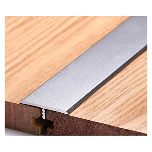LYVQZPWLRDie Schwelle, 3,3 cm breite Aluminium-Bodenübergangsleiste, T-Form zur Reduzierung der Teppich-/Fliesenschwelle(Silver,Length 90cm/35in) von LYVQZPWLR