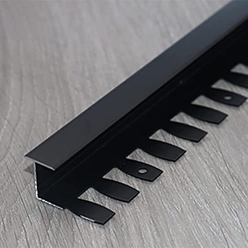 LYVQZPWLRDie Schwelle, Bodentrennleiste, Übergangsleiste Aluminium - Schwellenübergänge mit Einer Höhe von 10-12 mm(Black,120cm/47.2in Length) von LYVQZPWLR