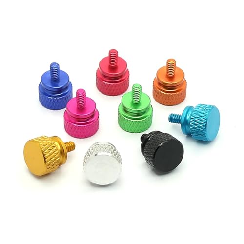 LYVQZPWLRSchrauben mit Flügeln, 10 Stück 6#-32 * 6 Aluminiumlegierung Rändelschrauben M3.5 Computergehäuse Seitenwand Festplatte Handschraube(Rose Red) von LYVQZPWLR