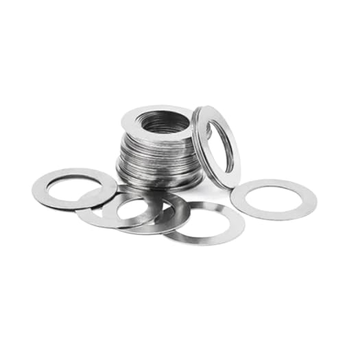 LYVQZPWLRflache Schleifensätze, 0,1/0,2/0,3/0,5/1 mm M2 M3 M4 M5 M6 M7 M8 M9 M10 M12 -M40 Einstellscheibe Dichtung Ultradünne Unterlegscheibe(M4x10 100pcs,0.2mm thickness) von LYVQZPWLR