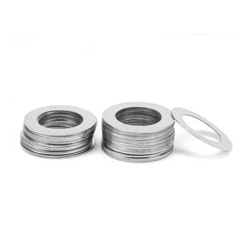 LYVQZPWLRflache Schleifensätze, 10/100 Stück M3 bis M40 0,1 mm 0,2 mm 0,3 mm 0,5 mm 1 mm Edelstahl-Unterlegscheibe Ultradünne Einstelldichtung Hohe Präzision(M4x7 100pcs,0.3mm thickness) von LYVQZPWLR