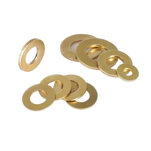 LYVQZPWLRflache Schleifensätze, M2 M3 M4 M5 M6 M8 M10 M12 M14 M16 M18 M20 Flache Messingscheibe O-Ring Massive Messingdichtung(M4x8x0.5(1000Pcs)) von LYVQZPWLR