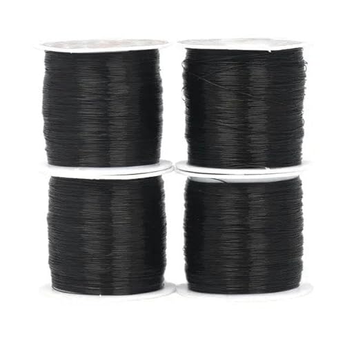 LYVQZPWLRhochgradig flexible Nähfäden, 150-10 Meter 0,2-0,8 MM Schwarz Transparent Nicht-Stretch Starke Fisch Linie Perle Seil Nylon Draht String(Black,0.6MM 13M) von LYVQZPWLR