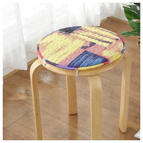 Runde Küchenstühle imitiert, Rutschfestes rundes Stuhlpolster, Sitzkissen for hohe Hocker, runde Hockerkissen(Color 7,34 * 34cm) von LYVQZPWLR