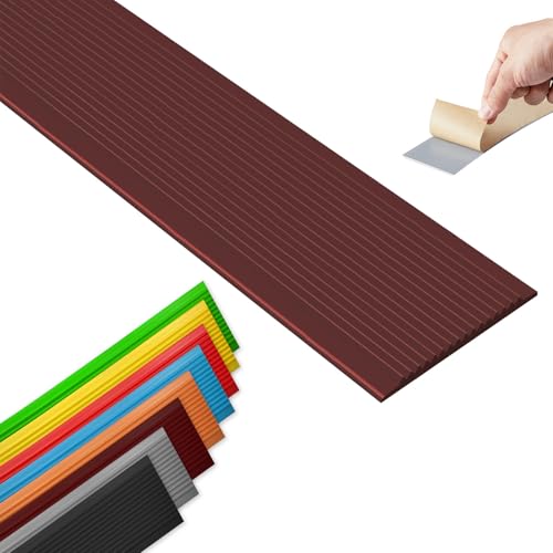 Selbstreckende Treppenstufen, Selbstklebende Treppenkantenverkleidung aus PVC, mehrfarbig, 1 m bis 3 m, for Treppen im Innen- und Außenbereich(Bruin,1.3m/51.2in) von LYVQZPWLR