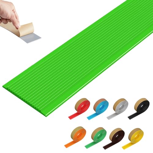 Selbstreckende Treppenstufen, Selbstklebender Treppenkantenschutz, rutschfeste Treppenkantenleiste, wasserdicht, mehrfarbig, mehrere Größen(Green,2.2m/86.6in) von LYVQZPWLR
